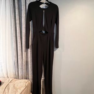 Black cutout jumpsuit